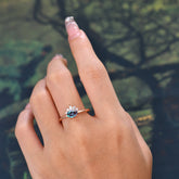 1 Carat Oval Cut Alexandrite Anniversary Ring Puppy Paw Unique Ring